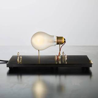 Ingo Maurer I Ricchi Poveri Monument for A Bulb Bordlampe Sort