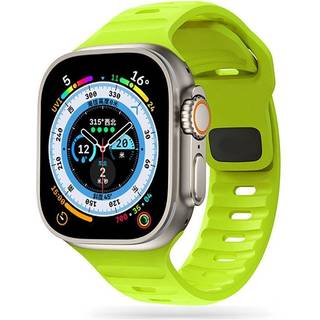 Apple Watch Series Ultra 2/Ultra/10/9/8/SE (2022)/7/SE/6/5/4/3/2/1 Tech-Protect IconBand Line Silikonerem - 49mm/46mm/45mm/44mm/42mm - Lime