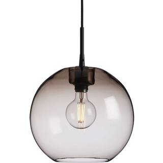 Belid Gloria pendel Ø32 cm Sort/Røgfarvet glas