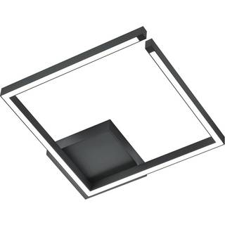 Yoko LED-loftslampe, op/ned, 40x40 cm, sort