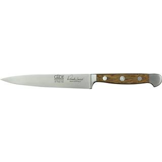Güde Alpha Fasseiche Zubereitungsmesser 16 cm - CVM-Messerstahl - Griffschalen Weinfass-Eichenholz - Braun,Silber