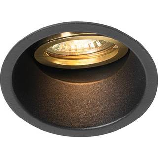Moderne indbygget spotlight sort med guld drejelig og vippelig - Alloy