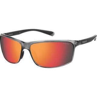 Polaroid Unisex PLD 7036/S KB7/OZ Solbriller Plast Grå Orange Firkantet Polariseret Flerskikts