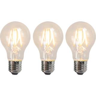 Sæt med 3 A60 LED-lamper glødetråd 4W 2700K 320lm