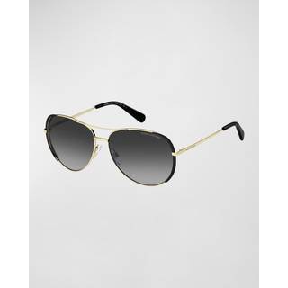 Marc Jacobs MARC 686/S RHL/9O 59 Solbriller Kvinder Black - Black on Gold - 59mm