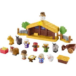 Fisher-Price Little People Nativity-sæt med lys og musik - 18-delt julelege-sæt til småbørn, fra 1 år