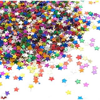 Juvale 7 oz/ 200 g Rainbow Star Confetti til bordindretning Metallisk Glitter Folie Star Sequiner til f?dselsdagsfest bryllup (0,1 in)