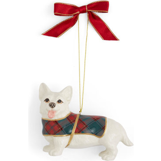 Spode juletr? tartan corgi ornament - juletr? dekorationer med tartan plaid festlige ferie ornamenter til juletr?er manteller hjem sk?rme - samle