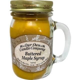 Vores eget lysfirma sm?rede ahornsirup duftende 13 ounce mason jar stearinlys