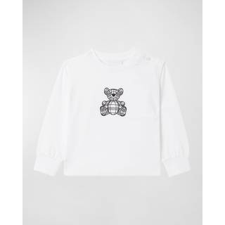 Burberry Kids Baby Thomas Bear cotton top - white - M 18