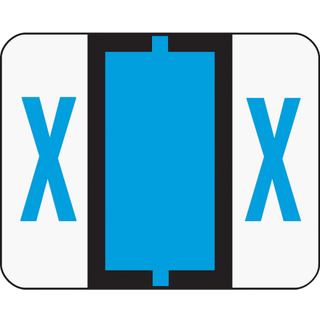 Smead BCCR BAR-stil farvekodet alfabetisk etiket X Label Roll Blue 500 Etiketter pr. Rulle (67094)
