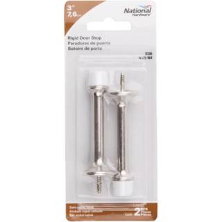 National Hardware N325-464 V236 Stive d?rstop i satin nikkel 2 pack 3 tommer