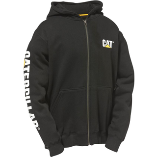 Caterpillar m?nds fulde lynl?s sweatshirt (almindelige og store & h?je st?rrelser) sort x stor