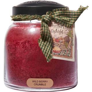 En munter giver - Wild Berry Crumble - 34 oz papa duftlys med låg - Keepers of the Light - 155 timers brændtidsgave til kvinder rød