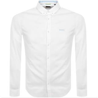 BOSStil mænd. 50487520 Skjorte BiadoR hvid (XL), Casual, Bomuld, Lange ærmer