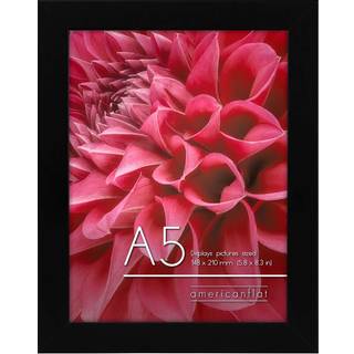 AmericanFlat A5 -billedramme i sort - konstrueret tr? med knust resistent glas - vandrette og lodrette formater til v?g og bordplade - 5,8 x 8,3