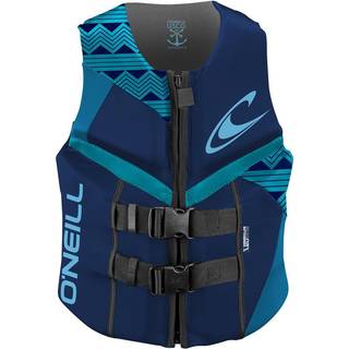 O'Neill Wetsuits Women's Reactor USCG Life Vest Navy/River/Turquoise 6
