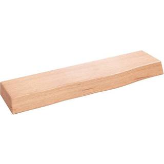 væghylde 40x10x4 cm behandlet massivt egetræ lysebrun