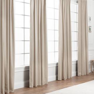 Chanasya Premium 2 -Panel Blackout Velvet Curtains - klassiske og solide gardiner til stue eller sovev?relse - 52 """" X 84 """" - Beige