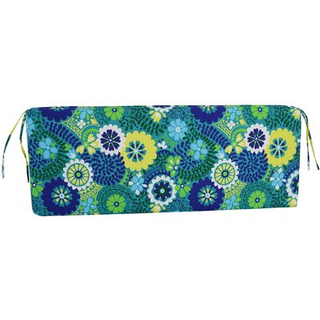 Blazing Needles Outdoor Bench Pushion 1 Count (Pack of 1) Luxury Azure