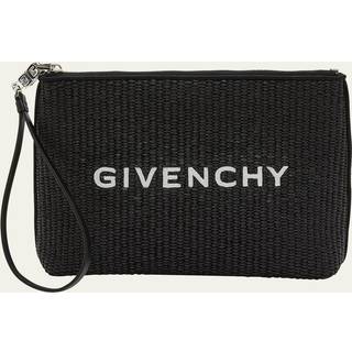 Givenchy Logo raffia clutch - black - One Size
