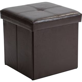 Forenkle foldning opbevaring osmannisk legetøj kasse bryst faux læder tuftet polstret siddepladser bænk fodstol afføring single chokolade