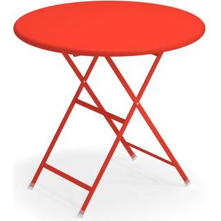 EMU - Arc en Ciel Folding Round Table, Scarlet Red - Haveborde - RØD - Metal