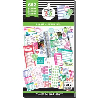 ME & Mine Big Ideas Sticker Value Pack til Classic Planner - The Happy Planner Scrapbooking Supplies - Budget Thema - Multi -Color & Gold Foil -