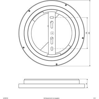 EVN ALR LED-panel hvid 12W Ø25cm 3,000K