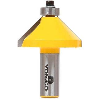 Yonico Chamfer Router Bits Edge Formende 45 graders 1/2-tommer skaft 13107