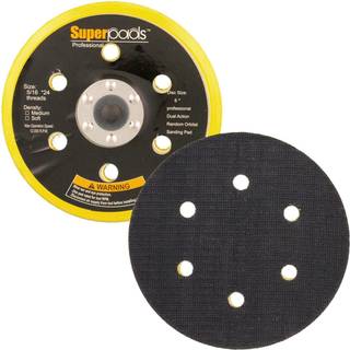 TCP Global 6 """" Hook & Loop Da Sander & Polisher Backing Plate Pad 6 Hulmønster Dustless - Dual -Action Random Orbital Slibing Pad - Low Profile