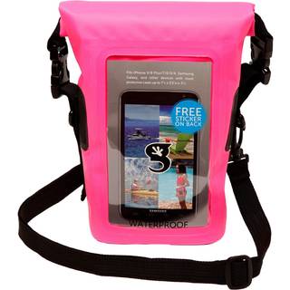 Geckobrands Vandt?t telefon Tote t?r taske Vandt?t sag Neon Pink - Arbejder med Samsung Galaxy iPhone Google