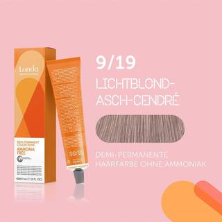 Londa Professional Hårfarver og nuancer Londacolor Demi-permanent cremehårfarve 9/19 Lys blond aske Cendré 60 ml (1.000,00 kr / 1 l) - 60 ml