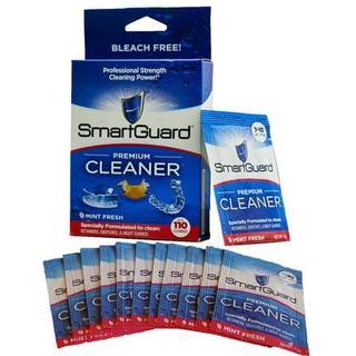 SmartGuard Premium Cleaner Crystals - (110 rengøringer) - Fjerner pletplak og dårlig lugt fra proteser klare seler mundbeskyttelsesnatvagt og hol