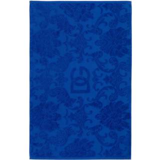 Dolce&Gabbana Casa Bath Linens - Jacquard bath mat with D&G logo, blue in BLUE Terrycloth - 100% cotton