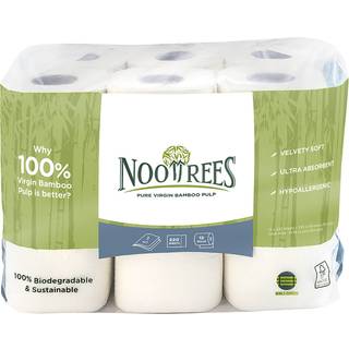 Nootrees bambus 3-lags badev?relse v?v 220 ark 12 ruller Ecofriendly 100 procent b?redygtig hypoallergenisk ultra absorberende fl?jlsagtig bl?d F
