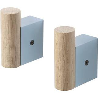 Muuto - Attach Hook Set of 2 Oak/Pale Blue