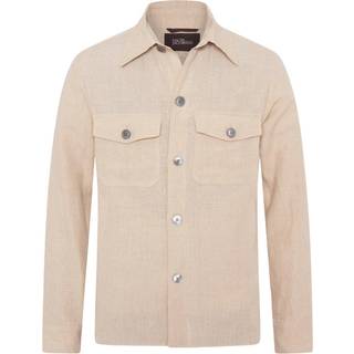 Oscar Jacobson - Regular Fit Overshirt Hør - størrelse XL - Herre