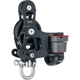 HARKEN 45MM Single Aluminium Element Fiddle Block m/drejning og 150 cam cleat