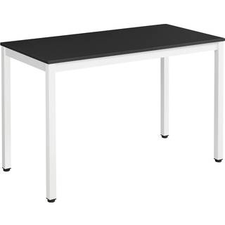 Vasagle Computer Desk, Writing Table med stort skrivebord, stabilt kontorbord, sort, hvid