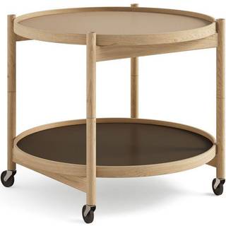 Brdr. Krüger Bølling Tray Table model 60 rullebord earth, olieret understel i eg
