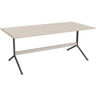 Atlas cafébord 180x90cm i eg højtrykslaminat med gråt stel, højde 72cm