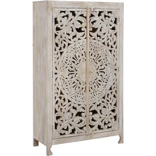 Highboard med 2 døre i Mango Wood Creme