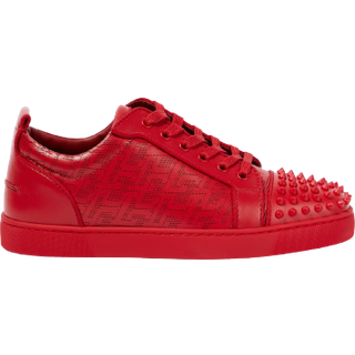 Christian Louboutin Louis Junior Spikes suede sneakers - red - EU 42