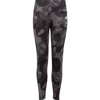 Essentials AEROREADY Seasonal Print High-Waist 7/8 leggings til børn - Black / Carbon / Grey Six / Grey Five - 152