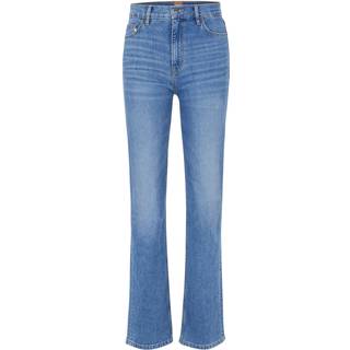 Behagelige jeans med høj talje i blå denim med stræk