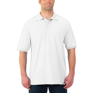 Jerzees M?nds spotshield 2 -knap Rib Knit Polo Shirt_4xl_White