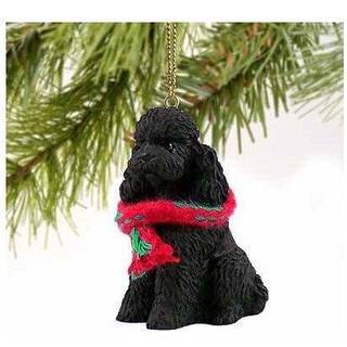 Samtalekoncepter Poodle Tiny Miniature One Christmas Ornament Black Sport Cut - Dejlig!
