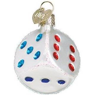 Old World Christmas Vegas baby glas bl?st ornamenter til juletr? terninger