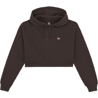 Oakport Cropped Hoodie W Dark Brown (S)